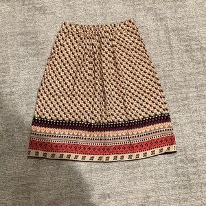 Chic Geometric Patterned A-Line Skirt
